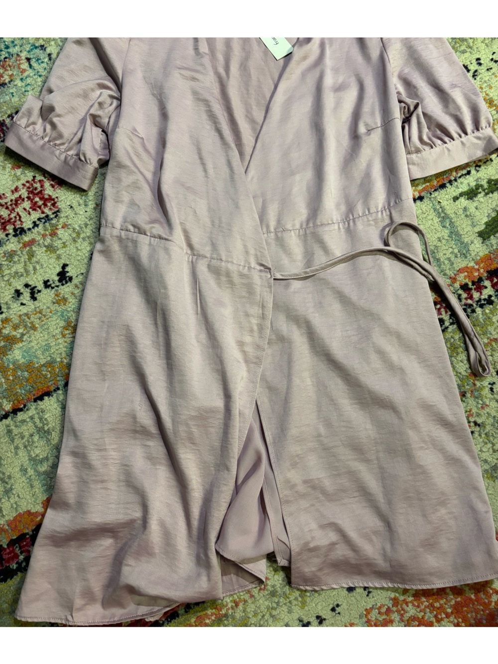 Francesca's Collections Pale Mauve Wrap Mini Dress